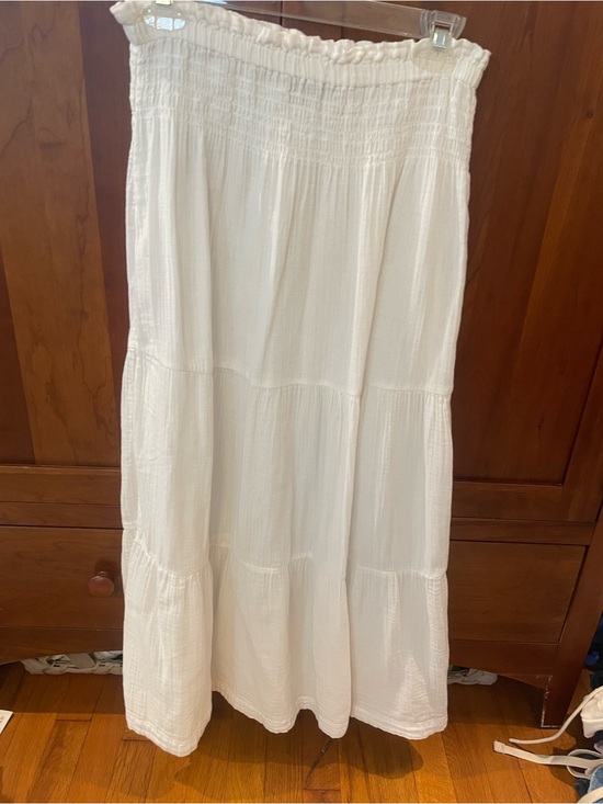GAP Dresses & Skirts - GAP gauze White Smocked Waist Tiered Maxi Skirt